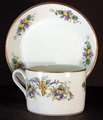 Ginori Richard Capri Smooth Flat Cup and Saucer Set 4". Collectible replacement piece available at China Lane.