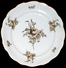 Haviland Johann Sepia Rose Dinner Plate - New – from the Sepia Rose collection by Haviland Johann.