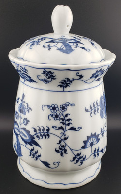 8 3/4" Blue Danube Candy Jar and Lid – discontinued porcelain with classic blue onion design