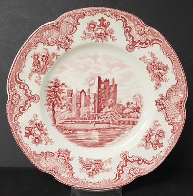 Johnson Brothers Old Britain Castles Pink (Crown) Dinner Plate - Light Wear, 9 7/8"