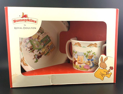 Royal Doulton Replacement China - Bunnykins (Albion Shape) - Baby Set ~ Mug and Plate with Box - N