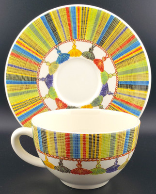 Gien Taffetas Flat Cup and Saucer Set, 2 1/4"