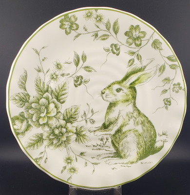 Maxcera - Green and White Toile - Luncheon Plate - AN