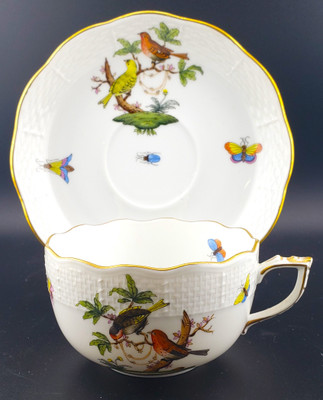 Herend - Rothschild Bird (RO) - Cup and Saucer #724 Design 10D - N