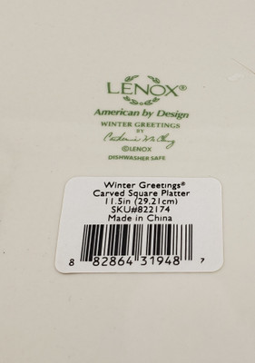 Lenox - Winter Greetings (Fine China) - Platter - Square - N