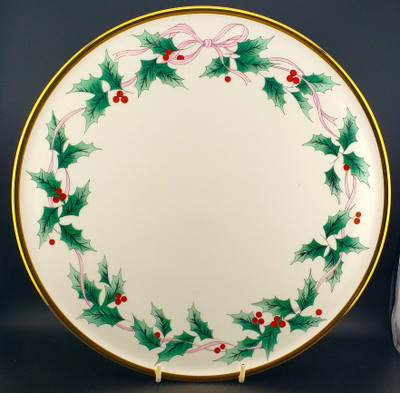 Mikasa - Ribbon Holly - Cake Plate - NiB