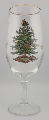 Spode - Christmas Tree (Green Trim) - Iced Tea - Glass - N