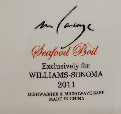 Williams Sonoma - Seafood Boil - Dinner Plate- B - N