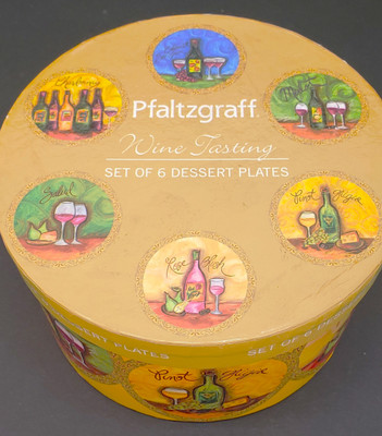 Pfaltzgraff - Wine Tasting - Plate Set of 6 - NwB