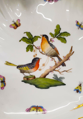 Herend - Rothschild Bird (RO) - Rococo Wave Dish - N