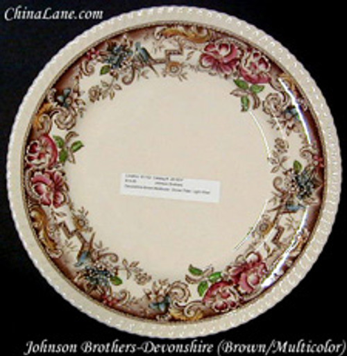 Johnson Brothers Devonshire Brown Floral Trim Bread Plate, 6 3/8" Johnson Brothers Devonshire Brown Floral Trim Bread Plate, 6 3/8"