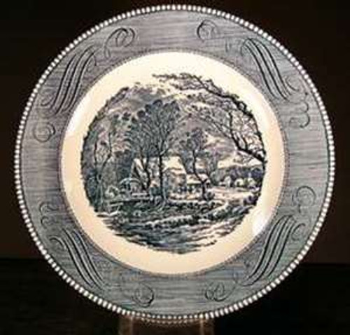 Royal - Currier & Ives ~ Blue - Covered Bowl