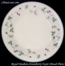 Royal Doulton Strawberry Fayre Red Bread Plate, 6 1/2".