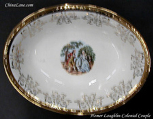 Homer Laughlin - Colonial Couple - Covered Bowl