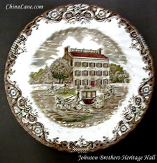 Johnson Brothers Heritage Hall Brown Saucer - collectible replacement piece by Johnson Brothers.