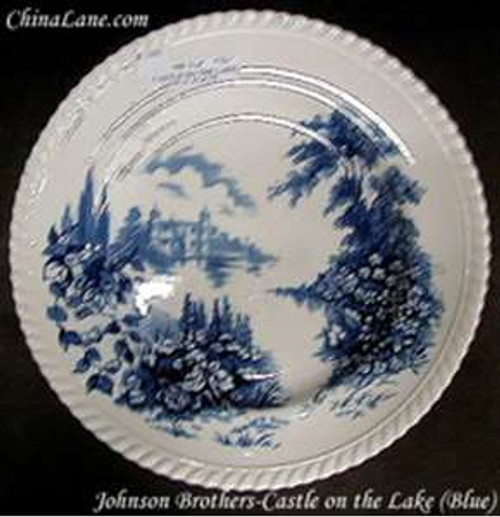 Johnson Brothers Castle on the Lake Blue Dessert Bowl - collectible replacement piece by Johnson Brothers.