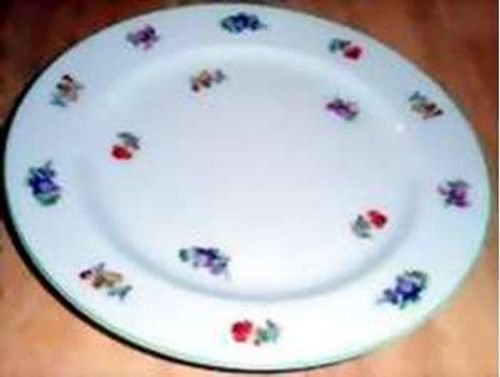 Rose RO8 Oval Bowl 10 1/2 inch with delicate floral design and gold trim – replacement china at China Lane