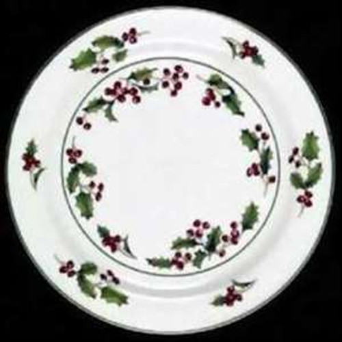 Sango - White Christmas (Green Trim) - Dinner Plate