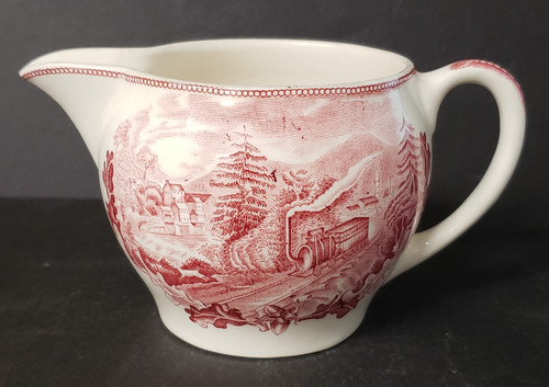 Johnson Brothers Historic America Pink Creamer, 2 3/4"