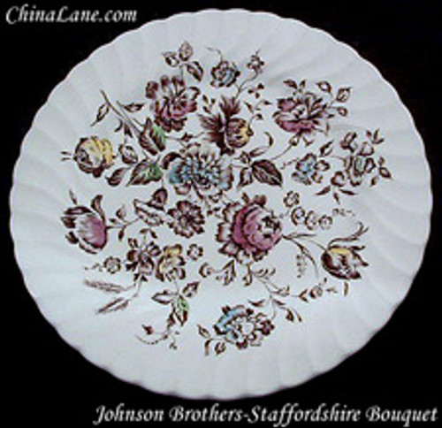 Johnson Brothers Staffordshire Bouquet Dessert Bowl - About New - Staffordshire Bouquet by Johnson Brothers.