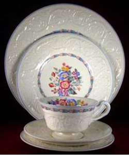 Wedgwood Morning Glory Footed Cup and Saucer Set – collectible replacement piece by Wedgwood.
