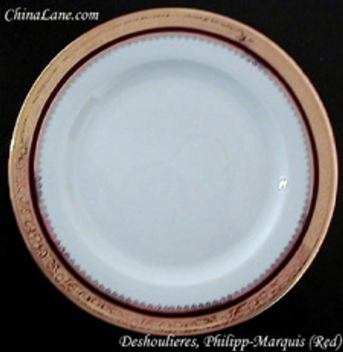 Deshoulieres Marquis Red Salad Plate at China Lane - replacement Marquis Red Salad Plate.