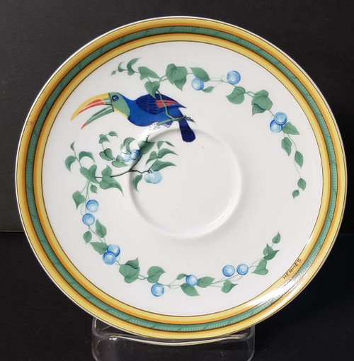 Hermes Toucans Saucer 4" in the Hermes Toucans pattern. Shop China Lane for replacement china.