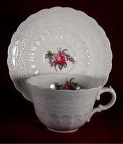 Spode Billingsley Rose 2/8867 (Older Flat Cup and Saucer Set - collectible replacement piece by Spode.