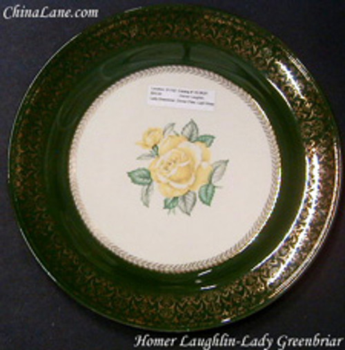 Homer Laughlin - Lady Greenbriar - Platter