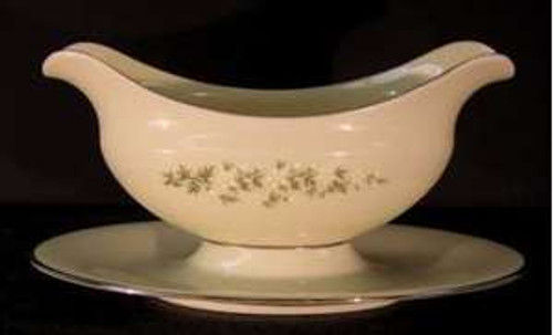 Lenox Brookdale Gravy Boat with Attached Underplate. Collectible replacement piece available at China Lane.