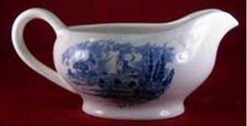 Wedgwood Countryside Blue Gravy Boat. Collectible piece.