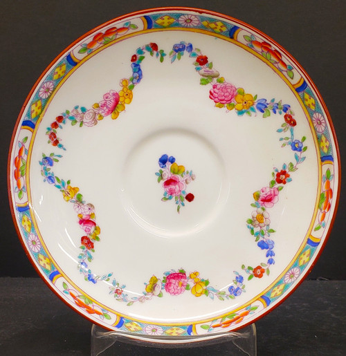 Crown Sutherland 633 (Red Floral) Saucer