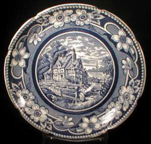 Coalport Pastoral Blue Bread Plate - collectible replacement piece at China Lane.
