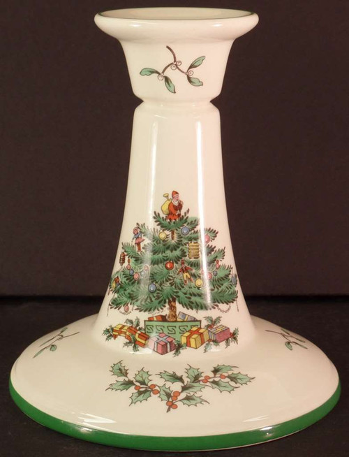 Spode - Christmas Tree~Green Trim S3324 - Candle Stick