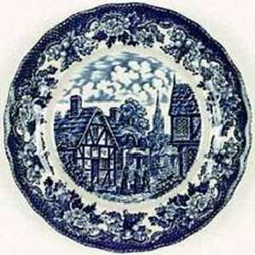 Grindley Merrie Old England Blue Dinner Plate 10". Collectible replacement piece available at China Lane.