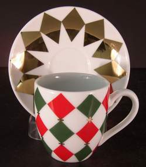 Williams ~ Sonoma - Harlequin - Expresso Cup and Saucer