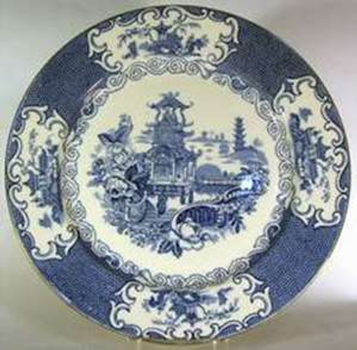 Allertons - Chinese Blue~Gold Trim - Dinner Plate