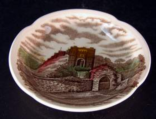 Johnson Brothers Old Britain Castles Brown Multicolor Butter Pat.