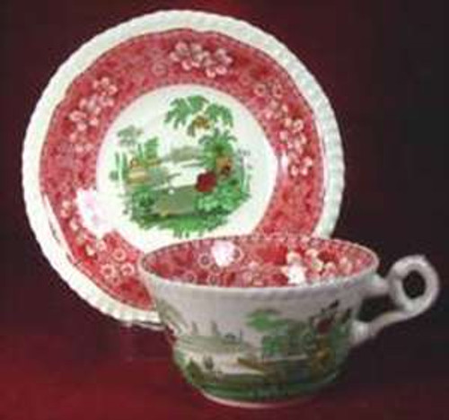 Spode Merriemount 2/8029 Flat Cup and Saucer Set - Merriemount 2/8029 by Spode.