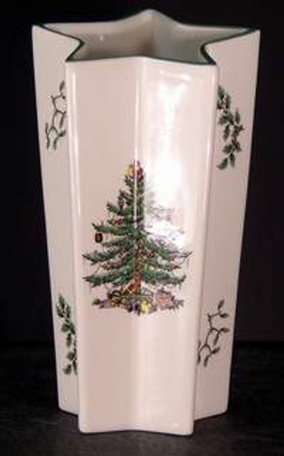 Spode - Christmas Tree~Green Trim S3324 - Star Vase