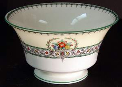 Royal Worcester - Chalons Z478/1 Green Trim - Cranberry Bowl