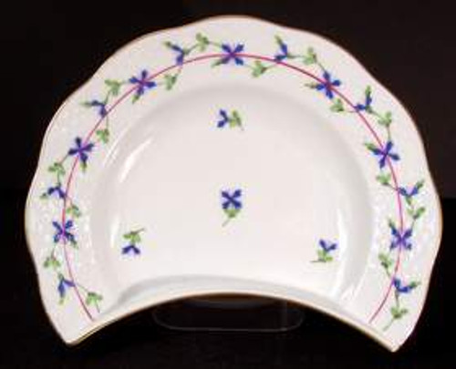 Blue Garland Crescent Salad Plate by Herend. 7 1/4"