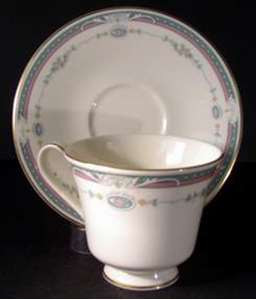 Royal Doulton Radcliffe Footed Cup and Saucer Set. Replacement piece available at China Lane.