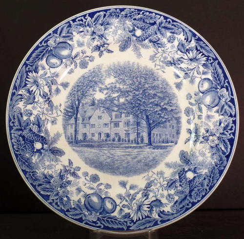 Wedgwood Vassar College Blue Dinner Plate Students Building from Vassar College Blue by Wedgwood at China Lane.