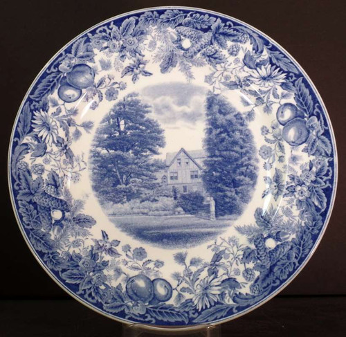 Wedgwood Vassar College Blue Dinner Plate Alumnae Building.