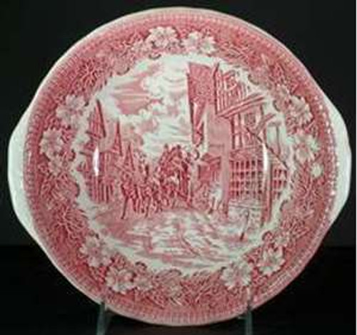 Royal Tudor - Coaching Scenes~Pink - Round Bowl