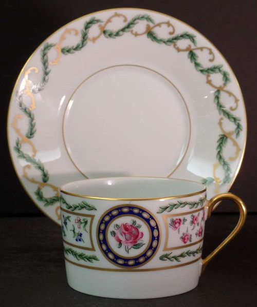Haviland Louveciennes Cup and Saucer 4" from Haviland Louveciennes. Replacement piece from China Lane.