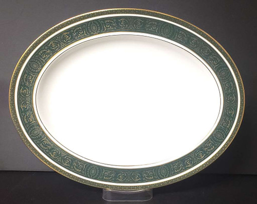 Royal Doulton Vanborough Green Platter – collectible replacement piece by Royal Doulton.