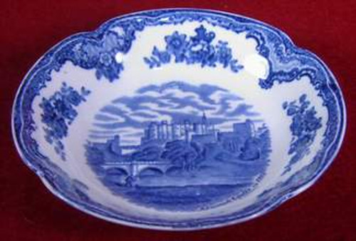 Johnson Brothers Old Britain Castles Blue Dessert Bowl - New, 5 1/8" with Crown Backstamp