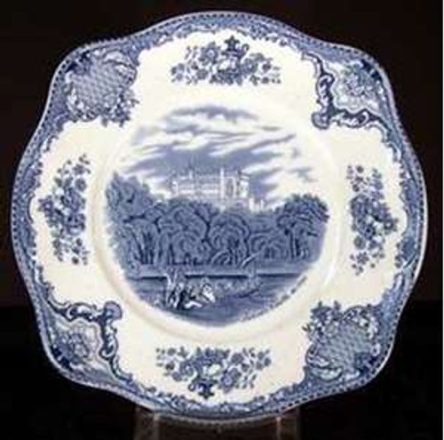 Johnson Brothers Old Britain Castles Blue Square Salad Plate - New